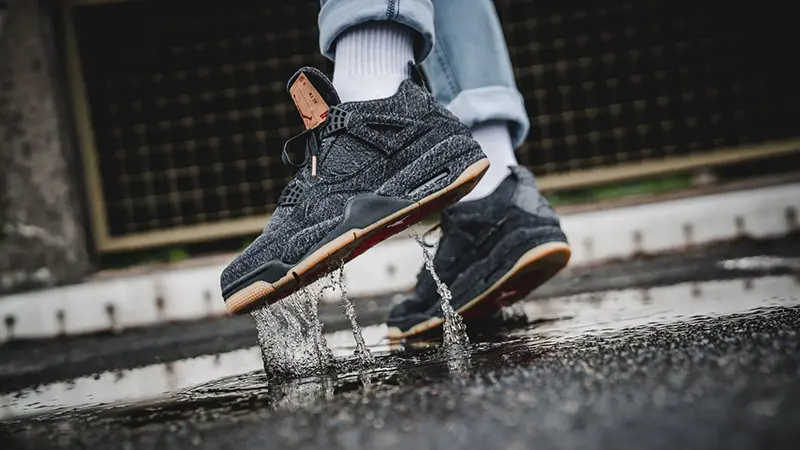 Giày Nike Levi's x Air Jordan 4 Retro 'Black Denim' AO2571-001 - Ảnh 6