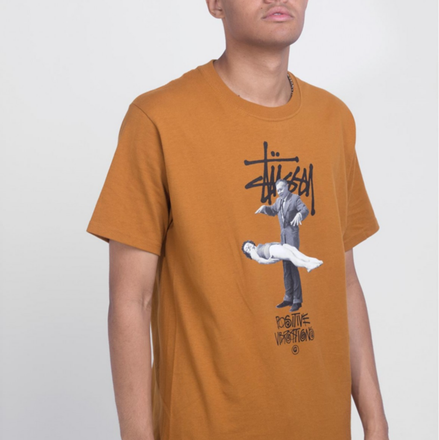 Áo Stussy Levitate Tee Caramel - Ảnh 4