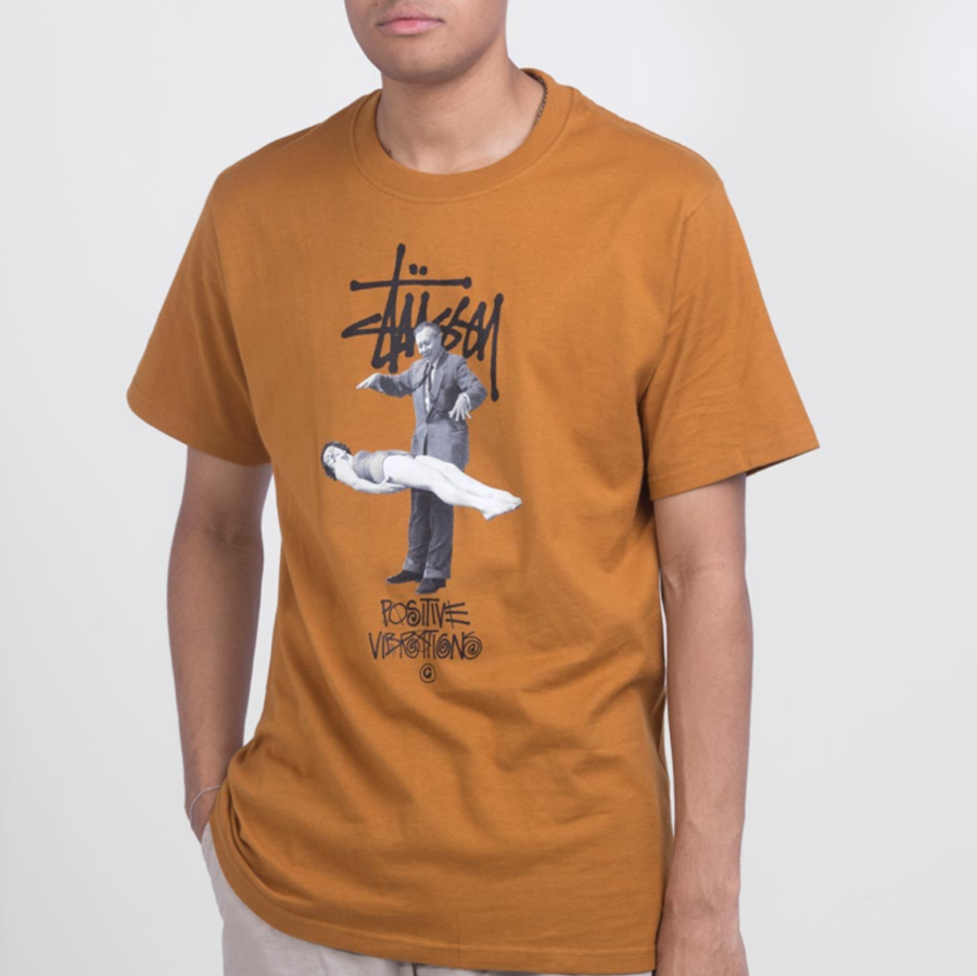 Áo Stussy Levitate Tee Caramel - Ảnh 3