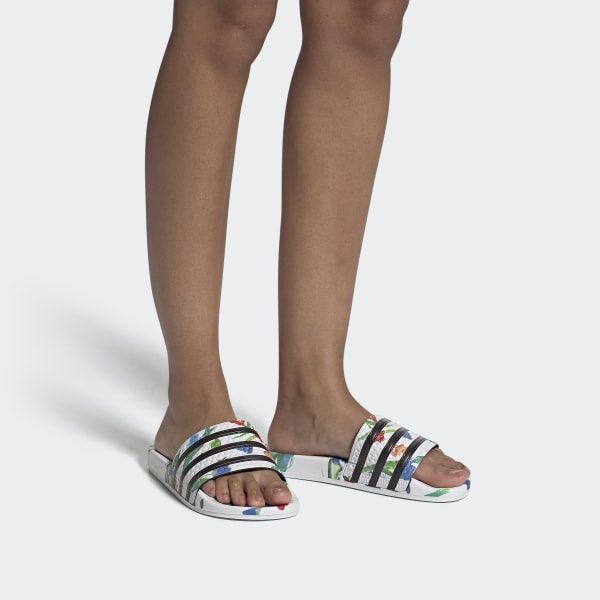 Dép Adidas Adilette Slides 'White Floral' EE4851 - Ảnh 4