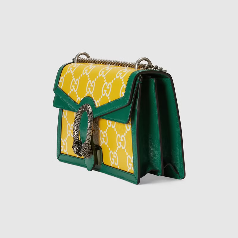 Túi Gucci Dionysus Small GG Shoulder Yellow And Green Leather 400249-UGMBN-7263 - Ảnh 4