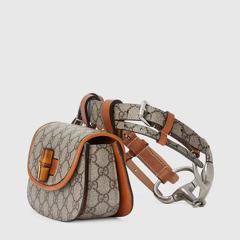 Túi Gucci Bamboo 1947 Mini GG Supreme Beige 681137-UIQEN-8288 - Ảnh 4