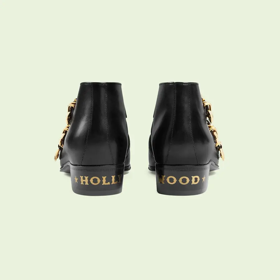 Giày Gucci Lace-up Shoes 'Black Leather' 699103-06F00-1000 - Ảnh 5