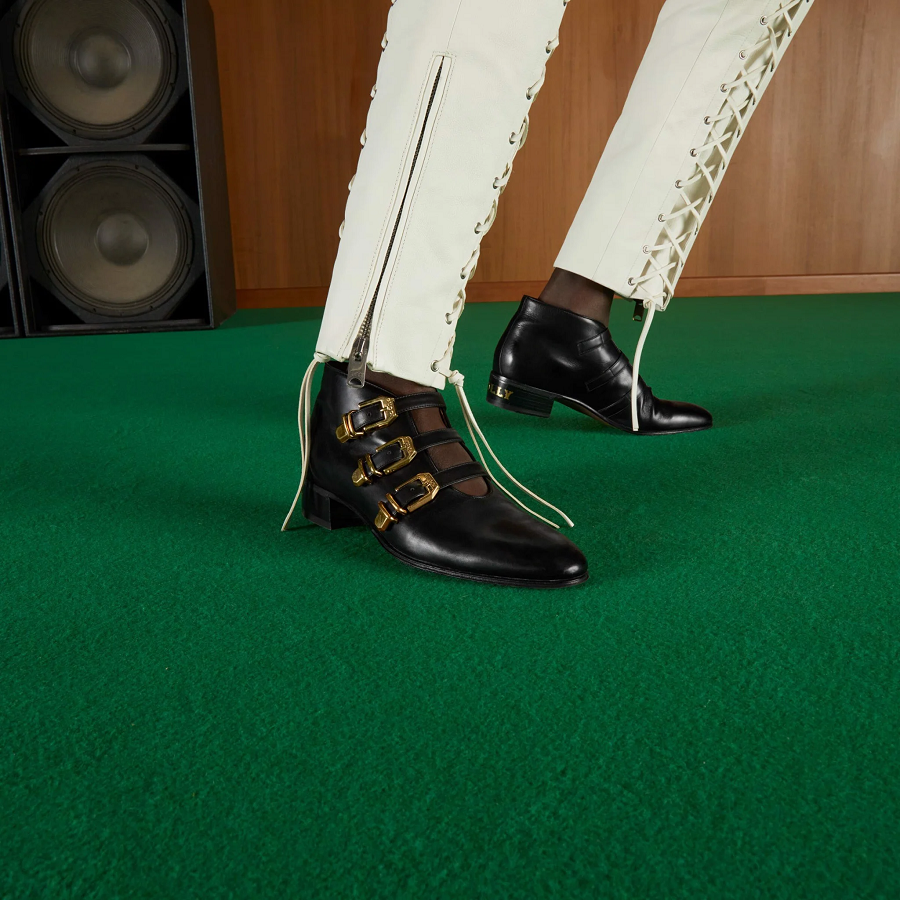 Giày Gucci Lace-up Shoes 'Black Leather' 699103-06F00-1000 - Ảnh 2