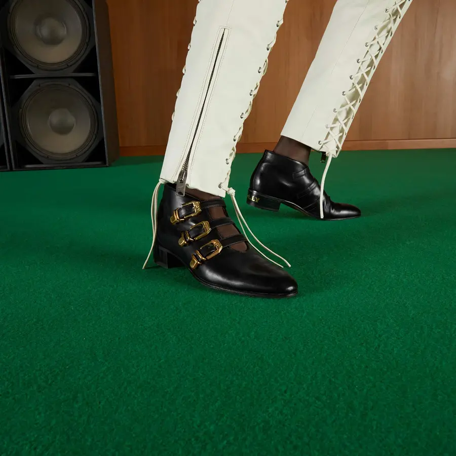 Alternative view of Giày Gucci Lace-up Shoes 'Black Leather'‎ 699103-06F00-1000