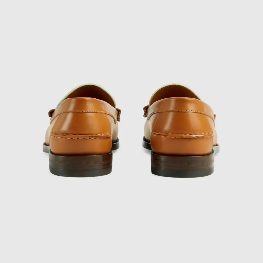 Alternative view of Giày Gucci Men's loafer with Interlocking G 'Cognac White Leather' ‎‎644724-17X20-2261