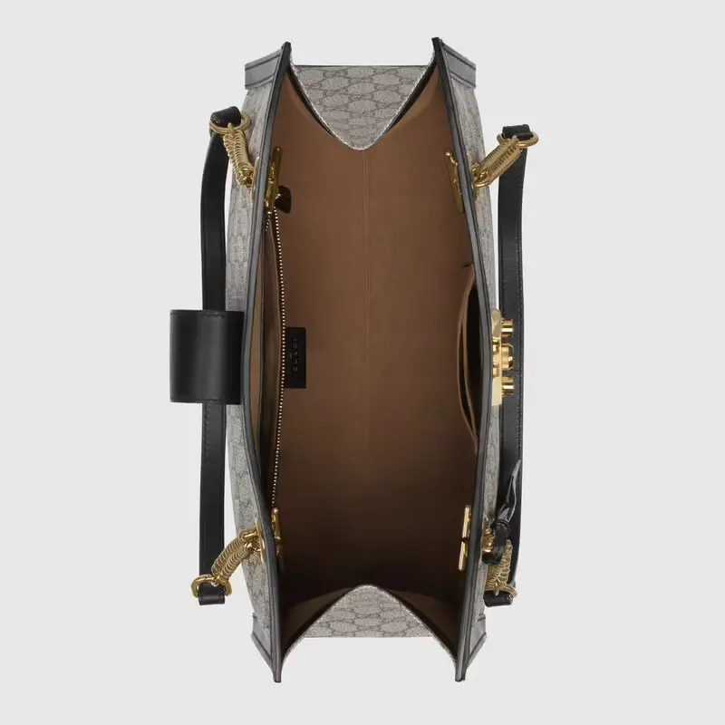 Alternative view of Túi Gucci Padlock Medium GG Shoulder GG Supreme Black Leather 479197-KHNKG-9769
