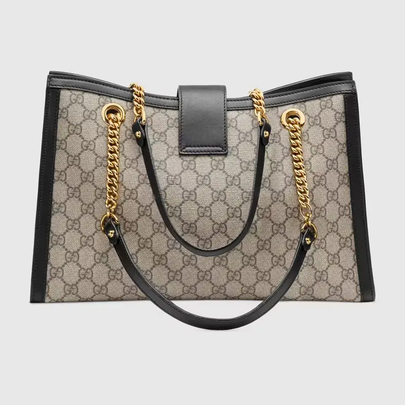 Túi Gucci Padlock Medium GG Shoulder GG Supreme Black Leather 479197-KHNKG-9769 - Ảnh 3