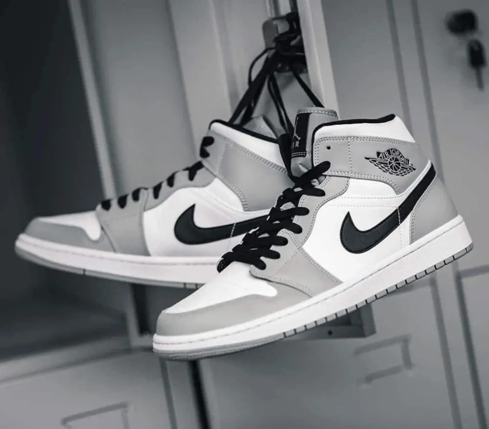 Giày Nike Air Jordan 1 Mid 'Light Smoke Grey' 554724-078 - Ảnh 5