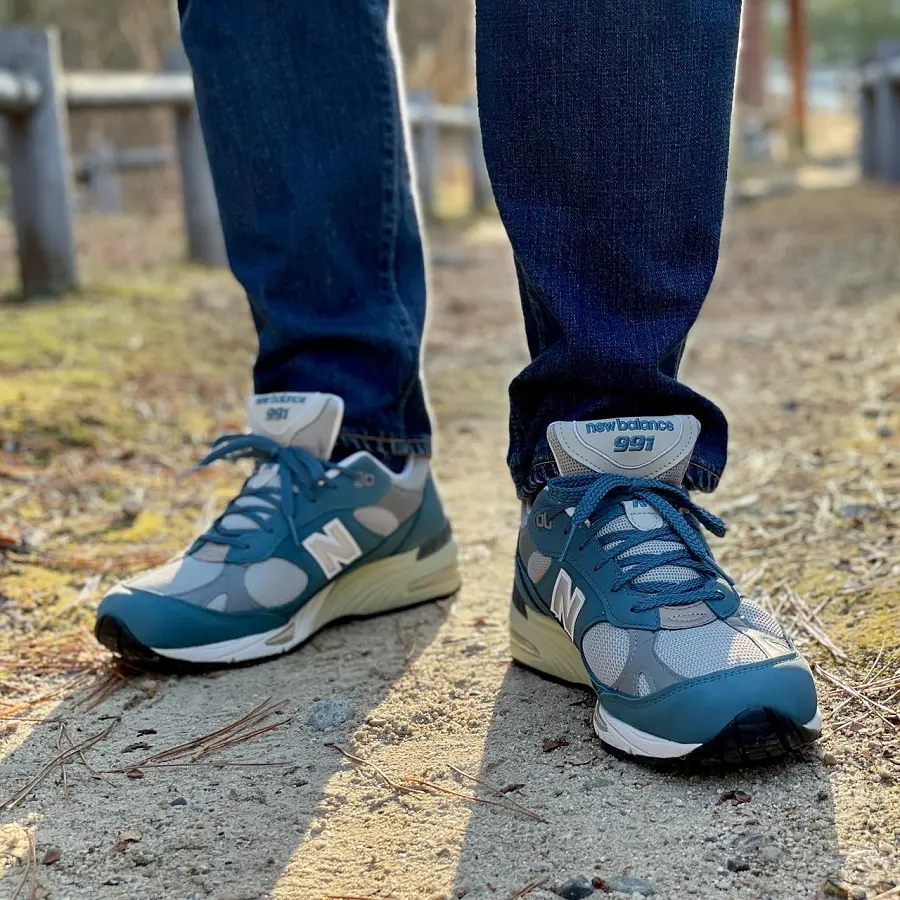 Giày New Balance 991 Made In England ‘Grey Blue’ M991BSG - Ảnh 3