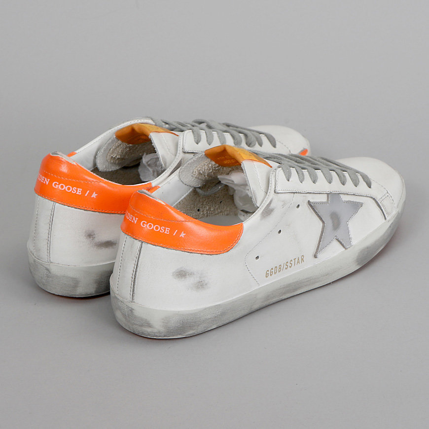 Giày Golden Goose Superstar 'White Orange Fluo' G36MS590-T84 - Ảnh 2