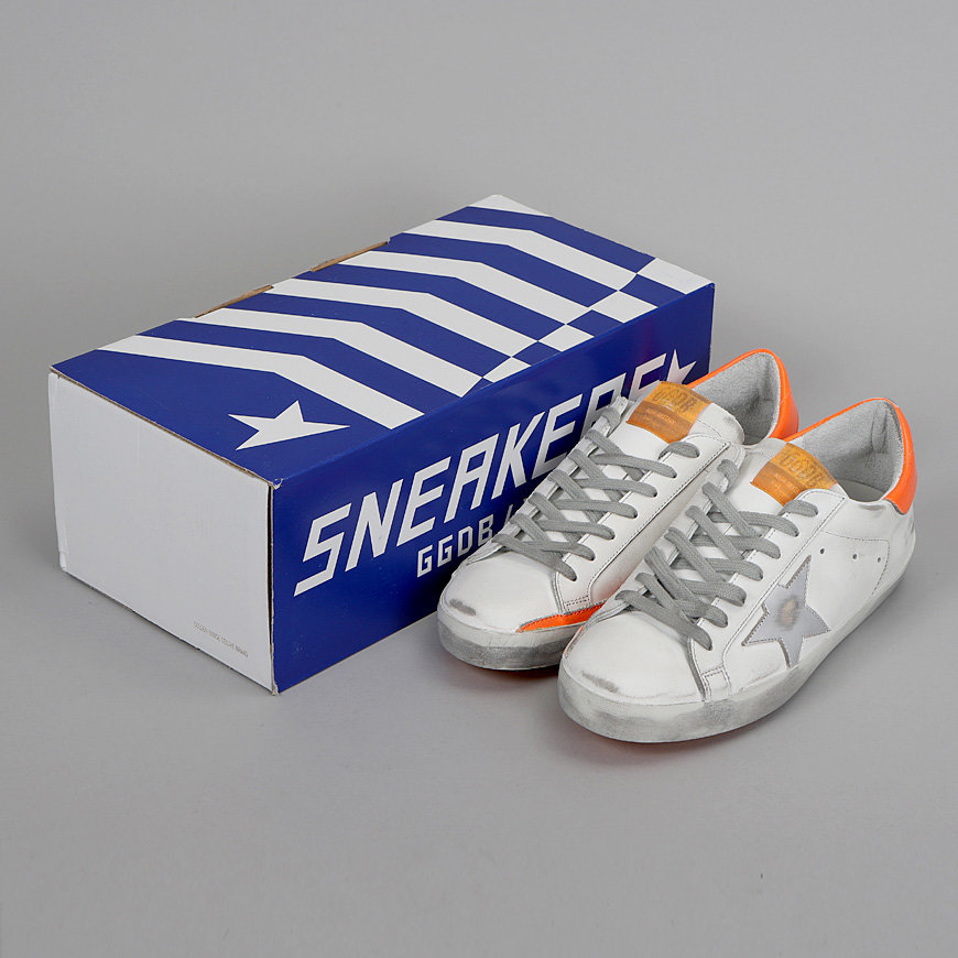Giày Golden Goose Superstar 'White Orange Fluo' G36MS590-T84 - Ảnh 5
