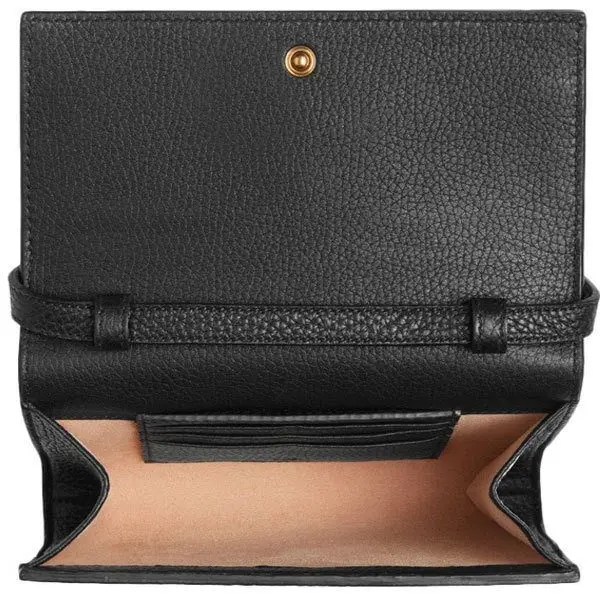 Túi Gucci Bee Leather Clutch Cross Bag 498097 A7M0T 1000 - Ảnh 3