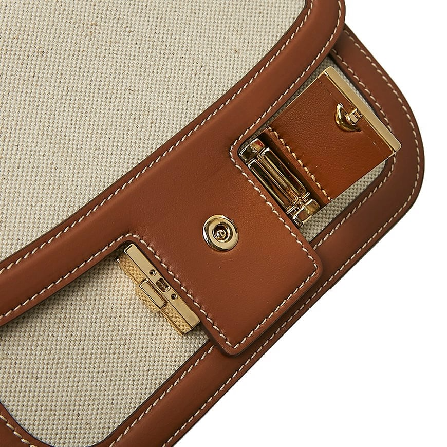 Túi Prada Emblem Linen Shoulder Bag 1BD257-2DLI-F0A5T-OUH - Ảnh 2