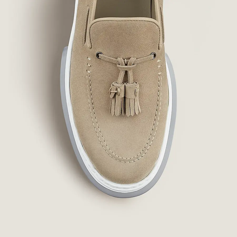 Giày Hermes Ecoutes Loafer 'Beige Sable' H221940ZAC9410 - Ảnh 4