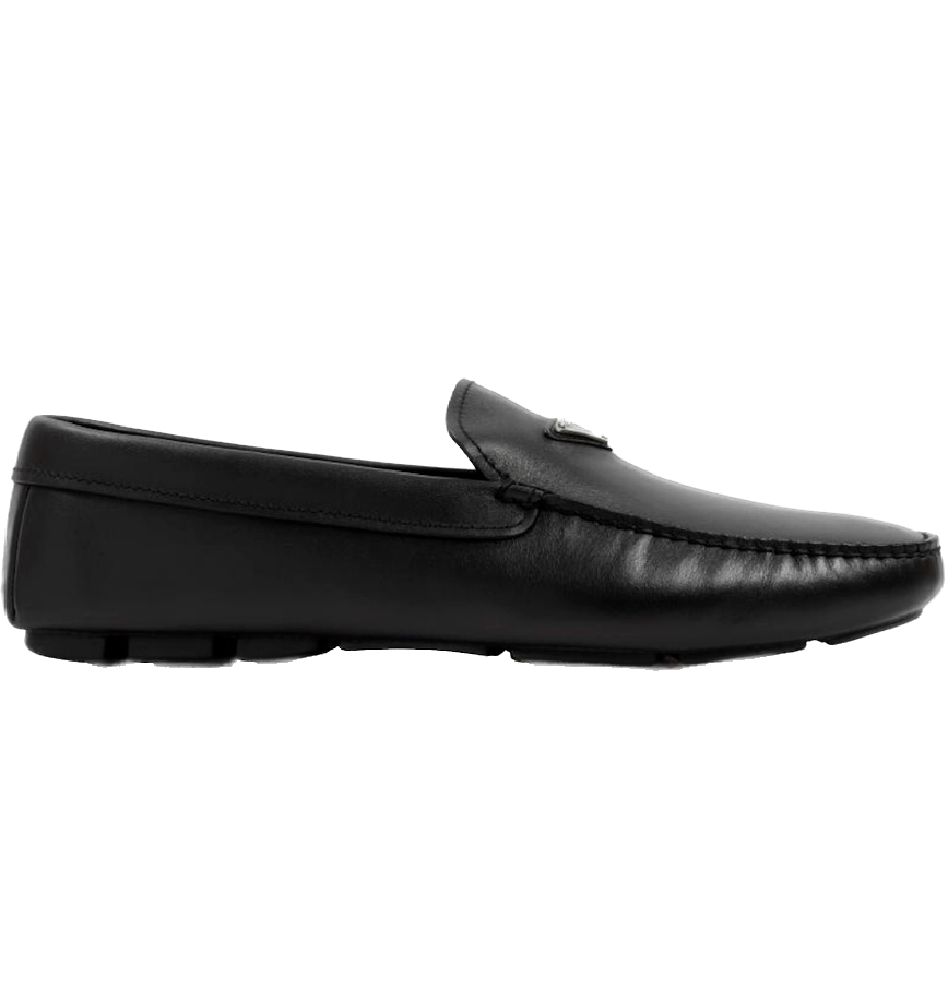 Giày Prada Triangle Logo Leather Loafers 'Black' 2DD172-A21-F0002
