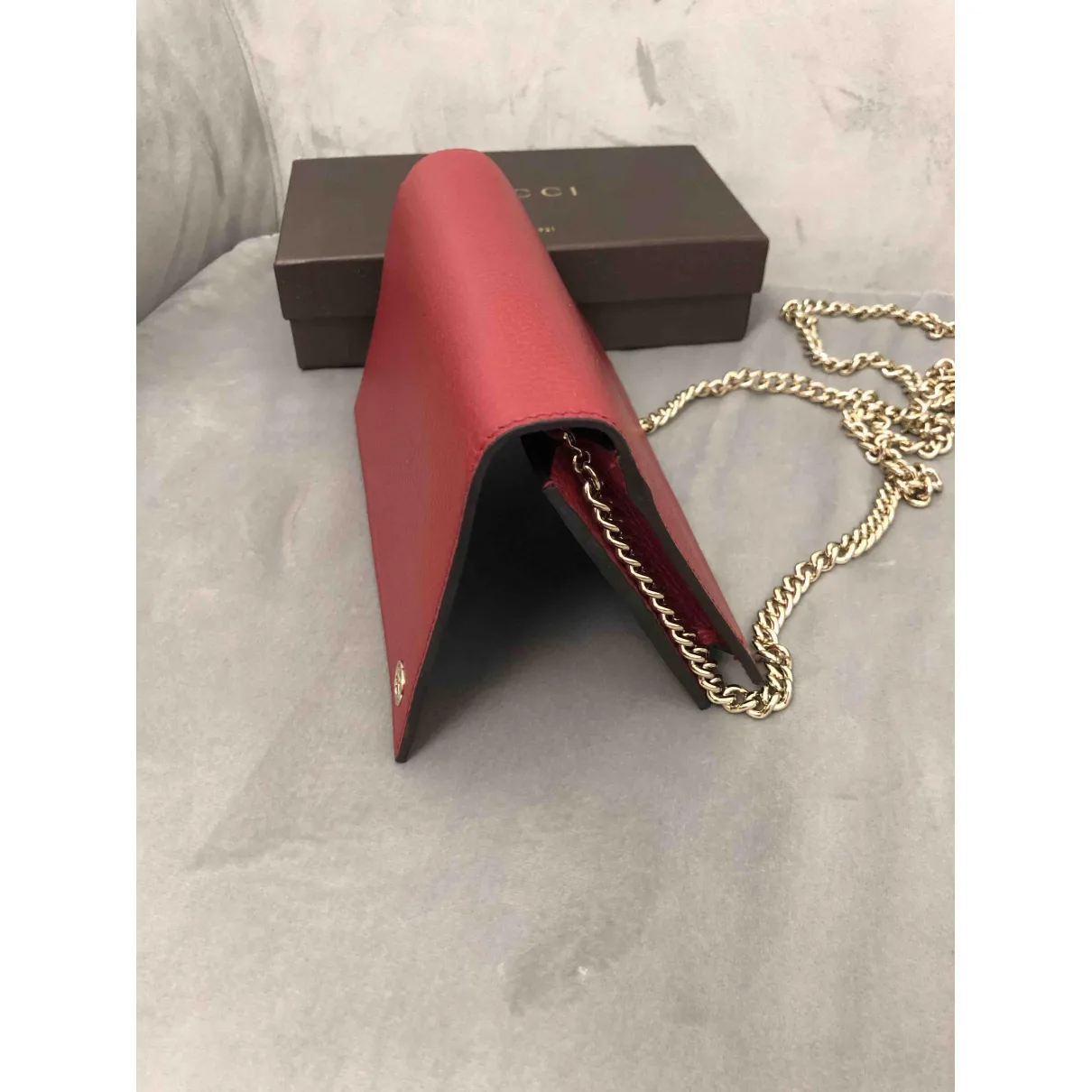 Túi Gucci GG Mini Chain Cross Bag 466506 CAO0G 6420 - Ảnh 6