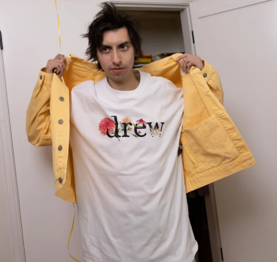 Áo Drew House Floral Drew SS Tee White - Ảnh 4
