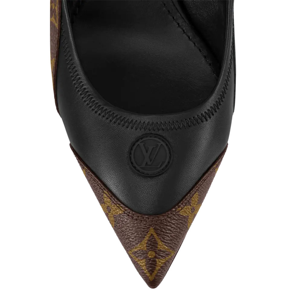 Giày Cao Gót Louis Vuitton Archlight Slingbacks 'Black' 1AADGJ - Ảnh 4