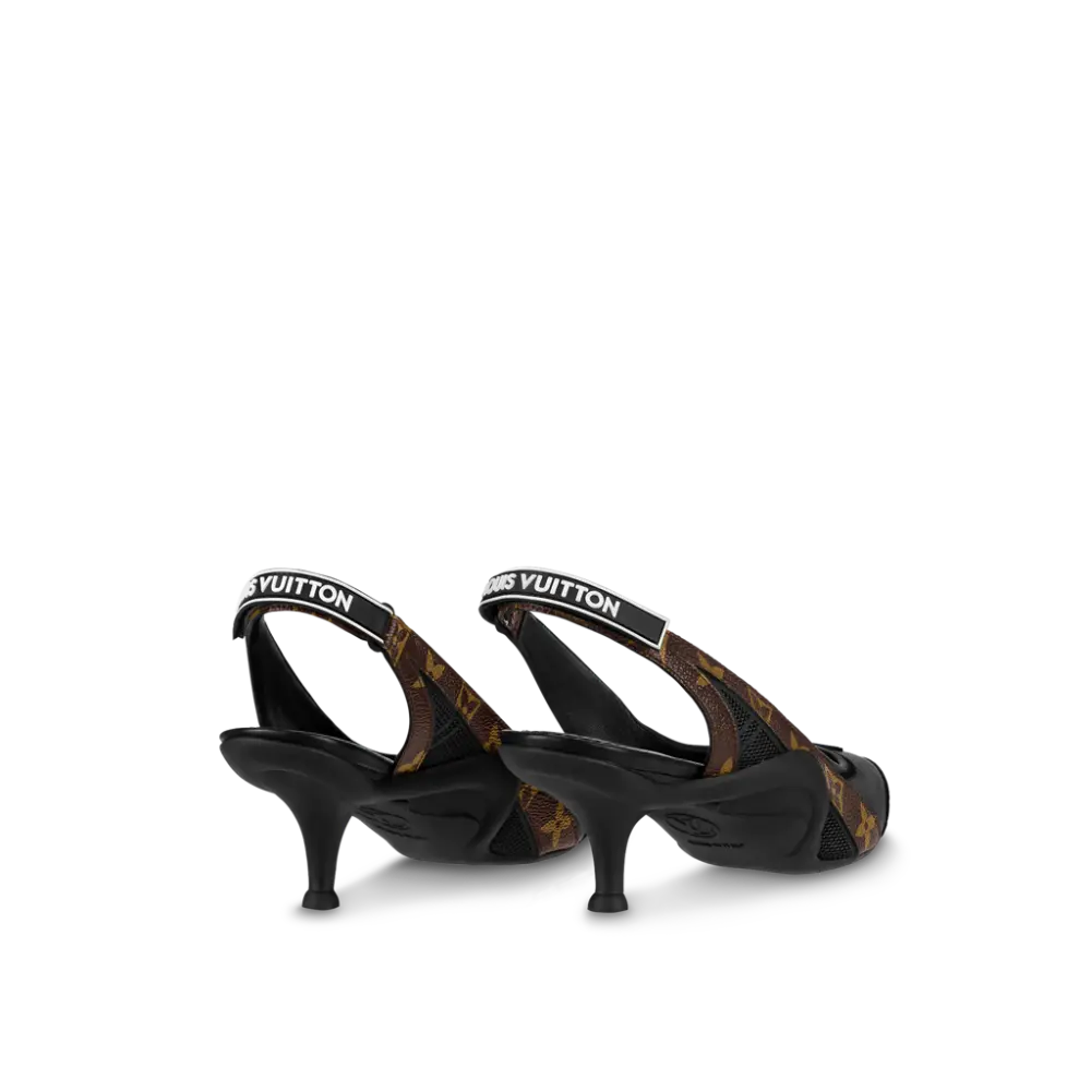 Giày Cao Gót Louis Vuitton Archlight Slingbacks 'Black' 1AADGJ - Ảnh 3