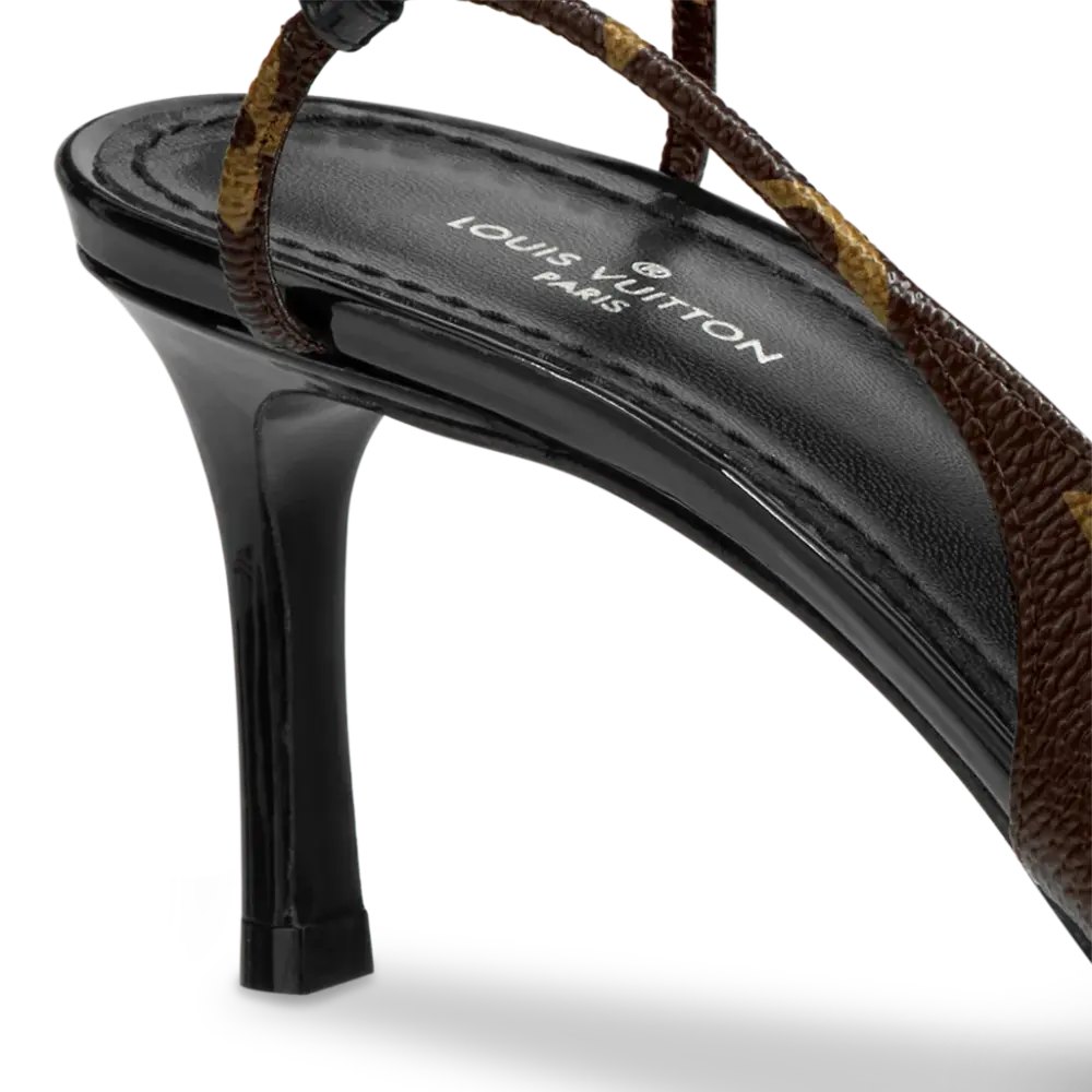 Giày Cao Gót Louis Vuitton Cherie Slingback Pumps 'Brown' 1A5BPP - Ảnh 3