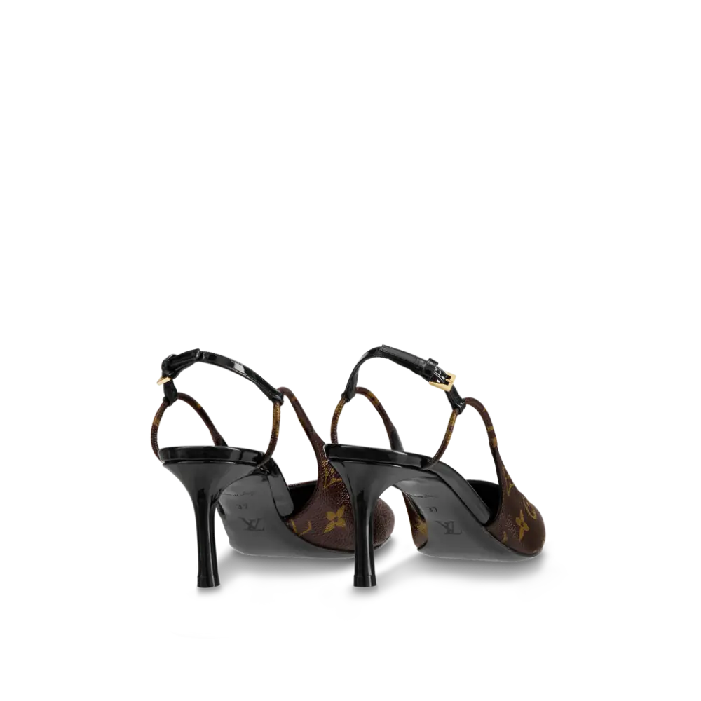 Alternative view of Giày Cao Gót Louis Vuitton Cherie Slingback Pumps 'Brown' 1A5BPP