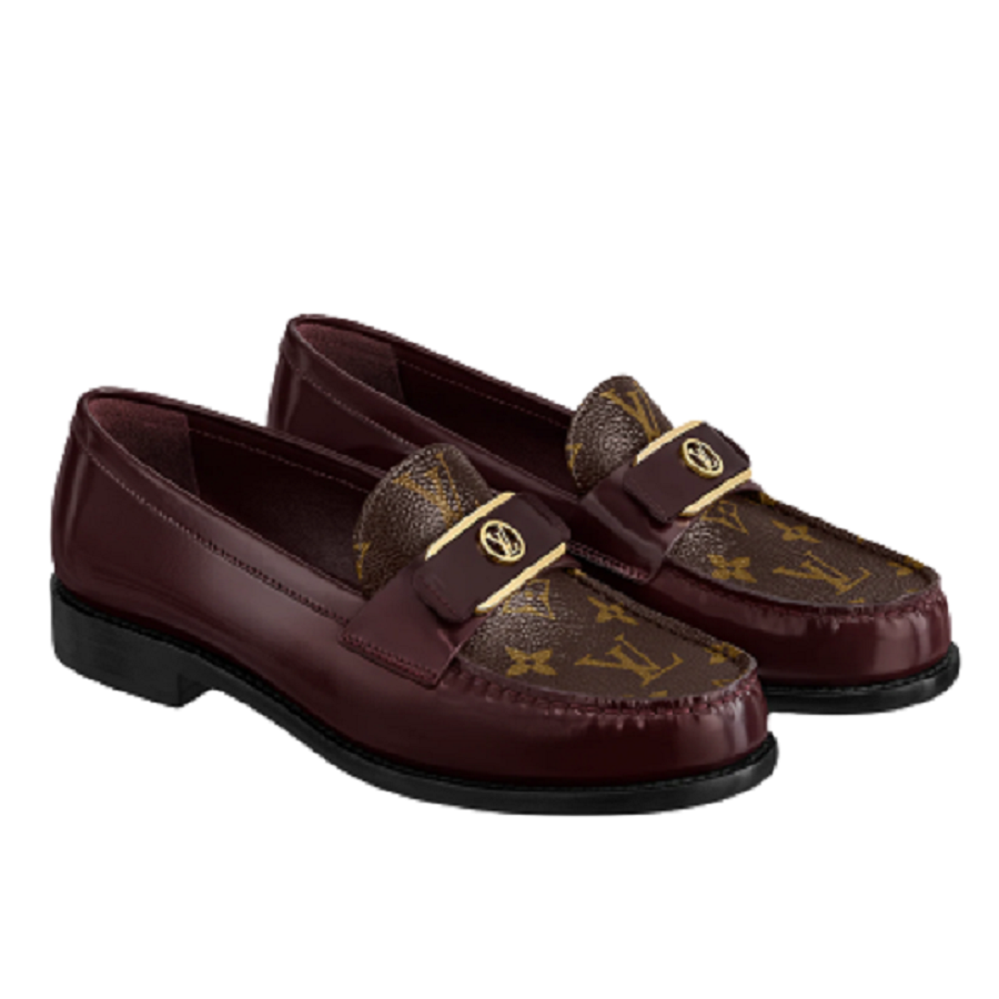 Giày Louis Vuitton Chess Flat Loafers ‘Bordeaux’ 1AACXY - Ảnh 3