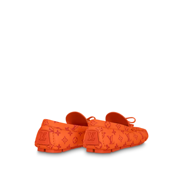 Giày Louis Vuitton Driver Moccasins ‘Orange’ 1AAF58 - Ảnh 6