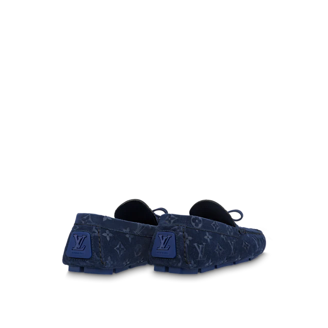 Giày Louis Vuitton Driver Moccasins ‘Navy Blue’ 1AAF1C - Ảnh 4