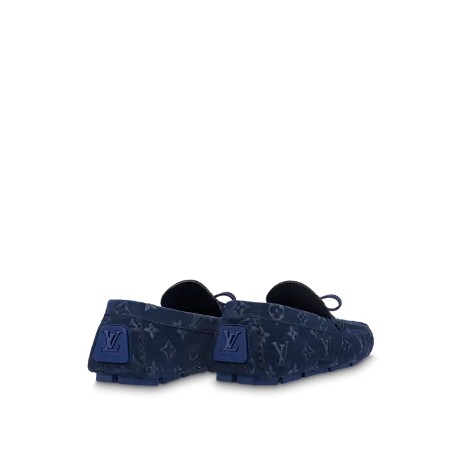 Giày Louis Vuitton Driver Moccasins ‘Navy Blue’ 1AAF1C - Ảnh 4