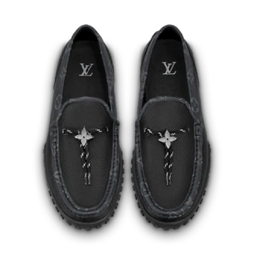 Giày Louis Vuitton Lv Racer Moccasin 'Black' 1A9ZH6 - Ảnh 3