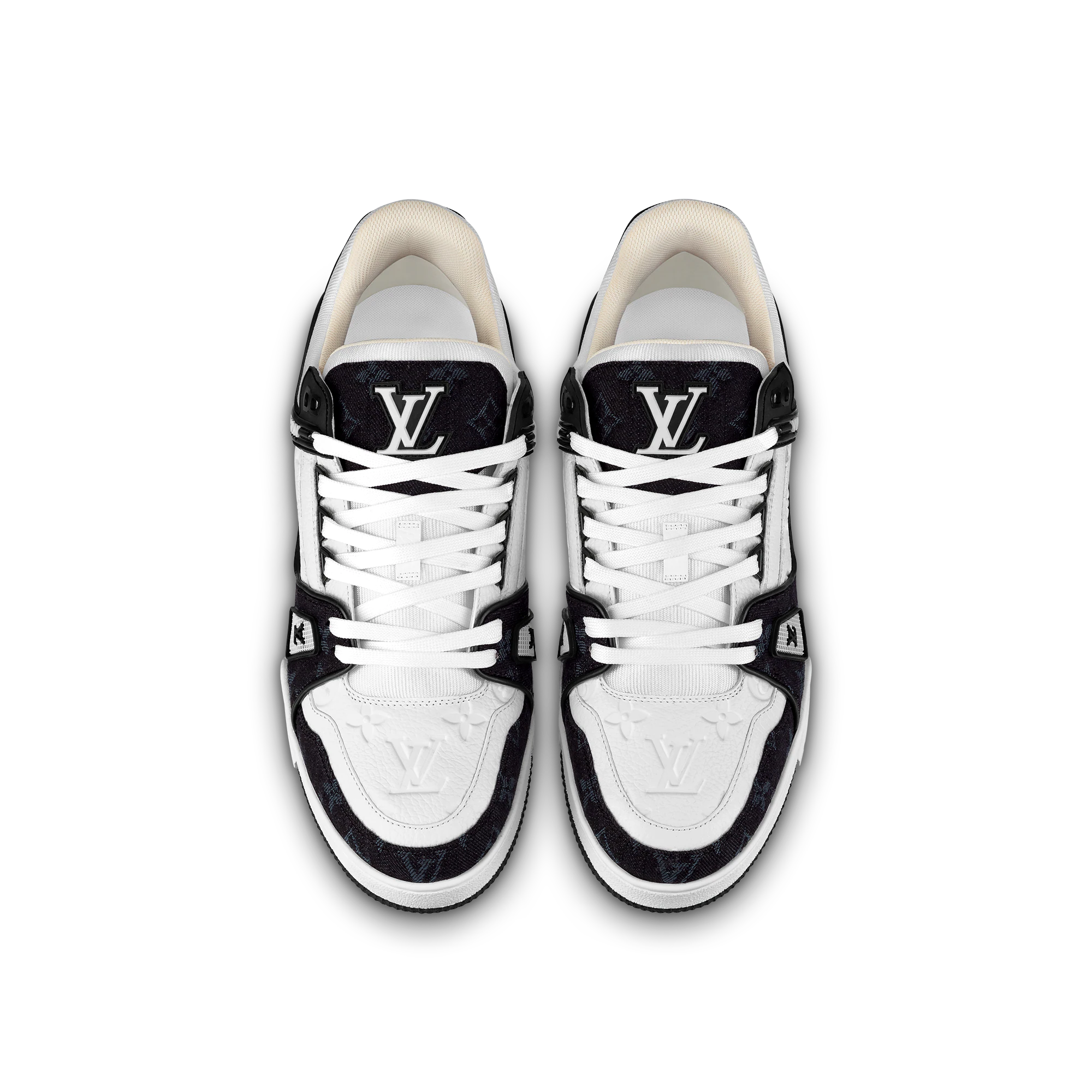 Giày Louis Vuitton LV Trainer Sneaker 'Black White' 1AAV8H - Ảnh 3