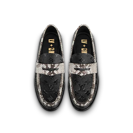 Giày Louis Vuitton Lvxnba Lv Loafers Black 1A90AN - Ảnh 2