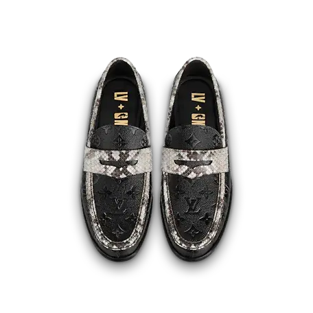 Alternative view of Giày Louis Vuitton Lvxnba Lv Loafers Black 1A90AN