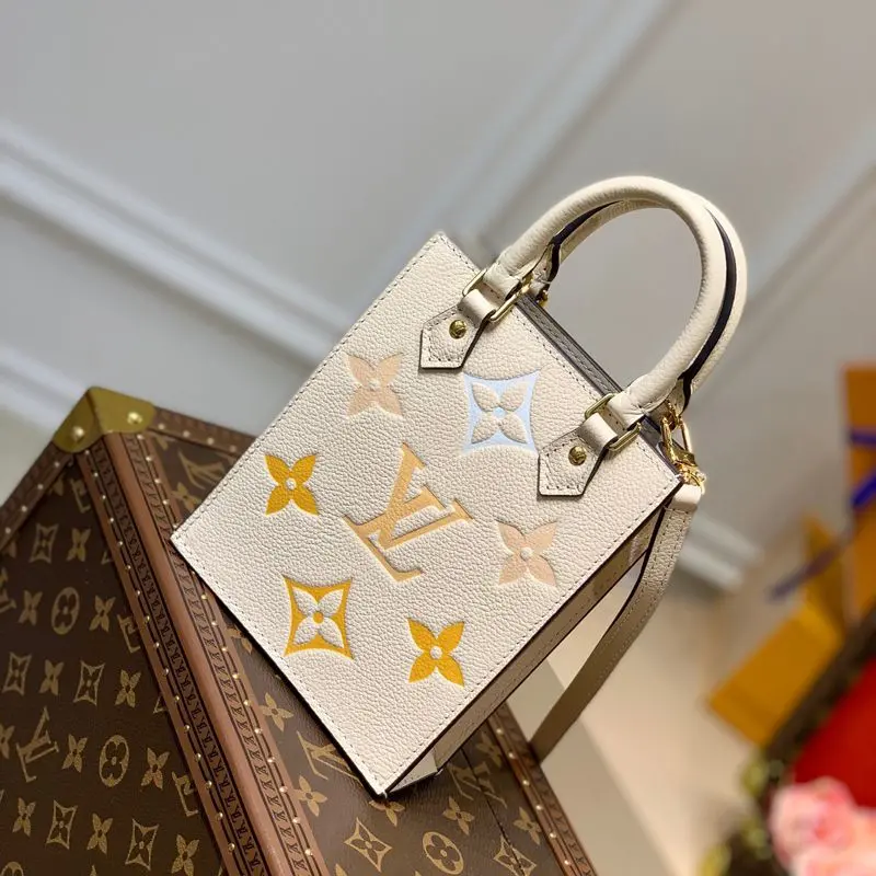 Alternative view of Túi Louis Vuitton Petit Sac Plat Monogram Empreinte 'Cream Leather' M80449