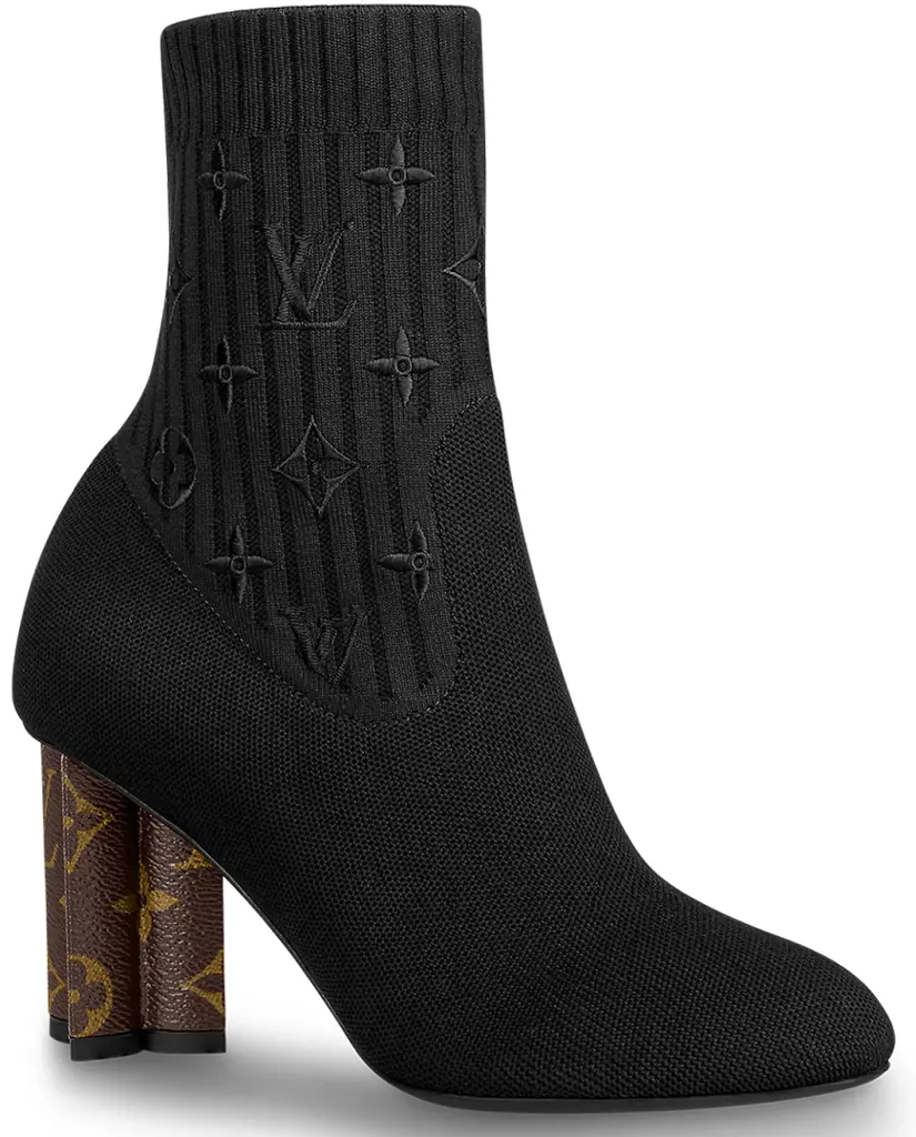 Giày Cao Gót Louis Vuitton Silhouette Ankle Boots 'Black' 1A855C