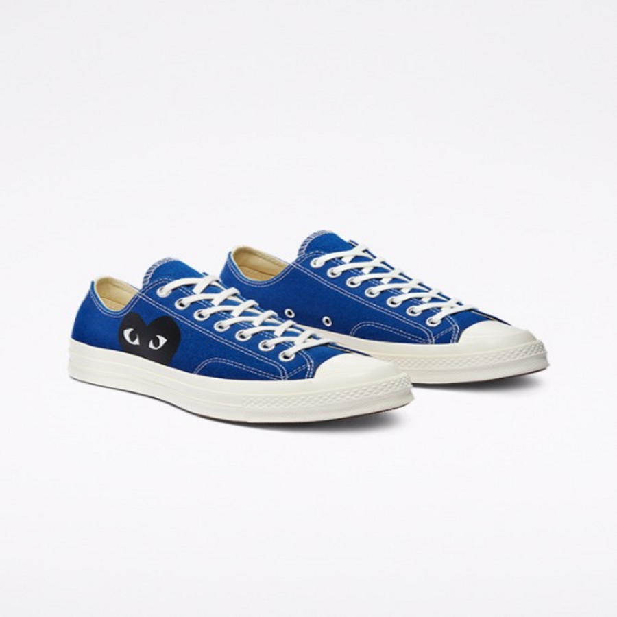 Giày Converse Comme des Garçons PLAY x Chuck 70 Low 'Blue Quartz' 171848C - Ảnh 3