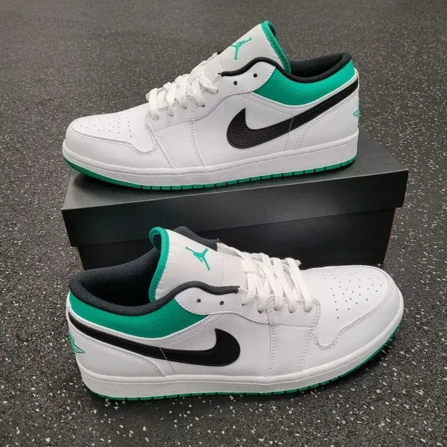Giày Nike Air Jordan 1 Low 'White Lucky Green' 553560-129 - Ảnh 7
