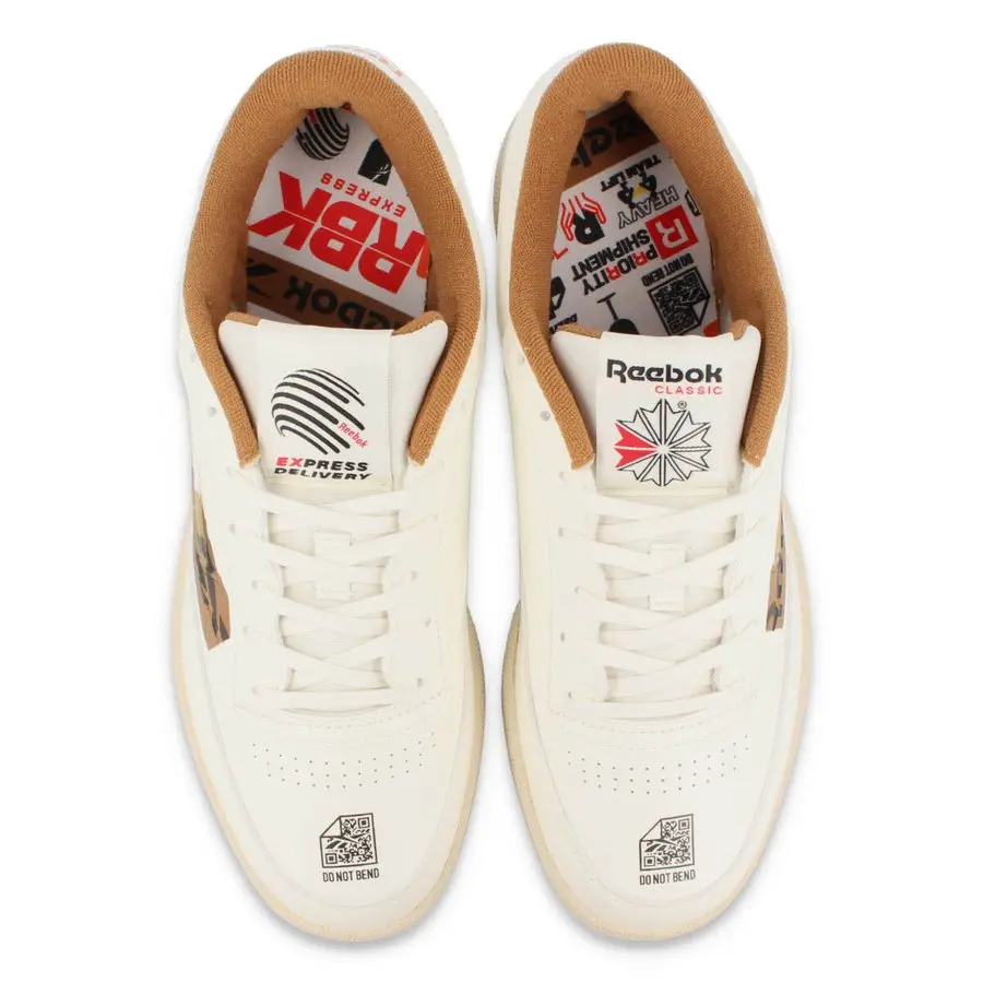 Giày Reebok Club C 85 x BlackEyePatch 'White Brown' GX1141 - Ảnh 5