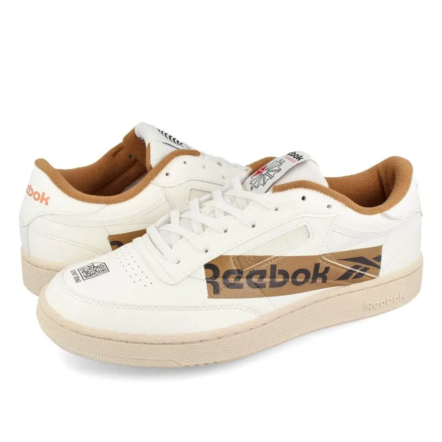 Giày Reebok Club C 85 x BlackEyePatch 'White Brown' GX1141 - Ảnh 3