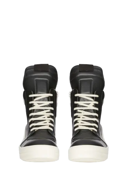 Alternative view of Giày Rick Owens FW22 Strobe Geobasket 'Black And Milk' RU02B2894LPO-911