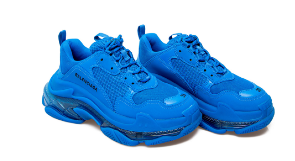 Giày Balenciaga Triple S Sneaker Clear Sole Deep Blue 541624 W2GA1 4210 - Ảnh 4