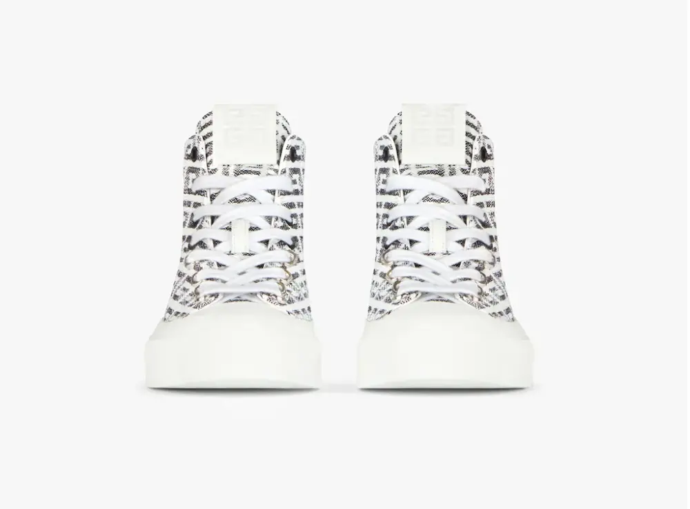 Giày Givenchy City High 4G Jacquard 'White Black' BE0025E10N-004 - Ảnh 5