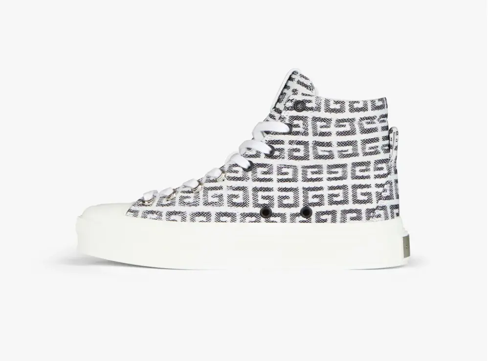 Giày Givenchy City High 4G Jacquard 'White Black' BE0025E10N-004 - Ảnh 4
