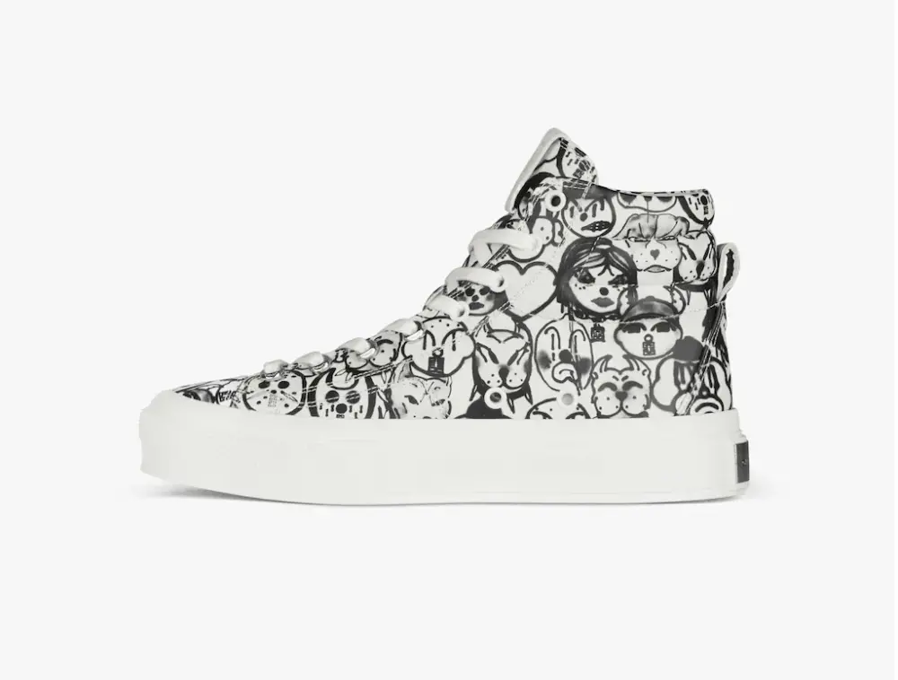 Giày Givenchy City High 'White Black' BE0025E1B4-116 - Ảnh 4