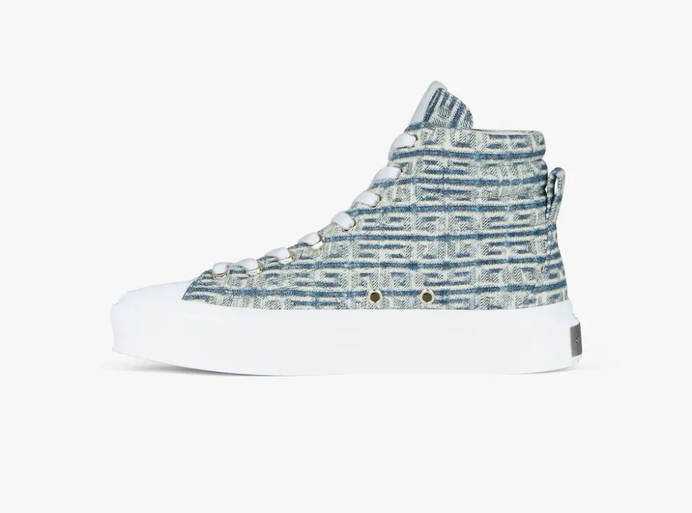 Giày Givenchy City High Top 'Denim Blue' BE0025E1EL-457 - Ảnh 4