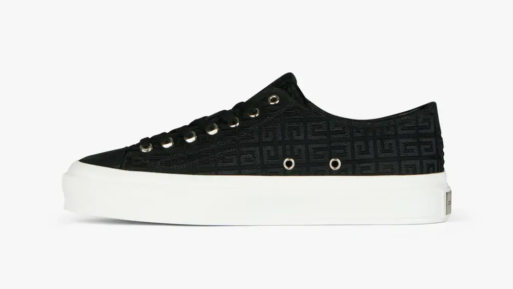 Alternative view of Giày Givenchy In 4G Embroidered Canvas 'Black' BH0050H13H-001