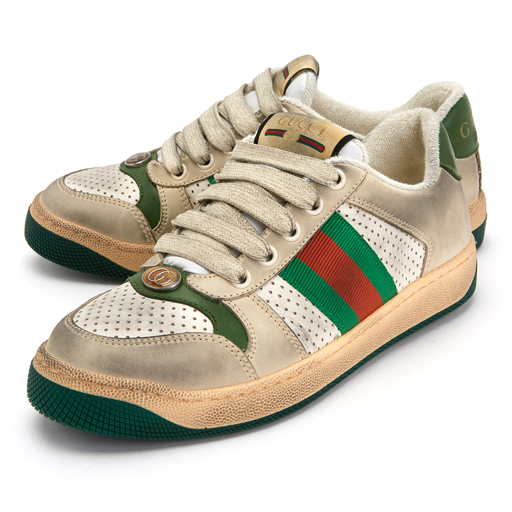 Giày Gucci Wmns Screener 'Distressed Green Orange' 570442-0YI20-9582 - Ảnh 2