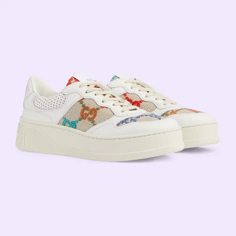 Giày Gucci GG Sneaker 'Multicolor Embroidered' 670408-AABBW-9068 - Ảnh 3