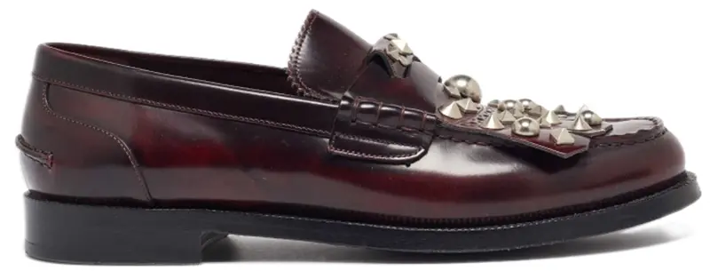 Giày BURBERRY Stud Detail Kiltie Fringe Leather Loafers 4076166